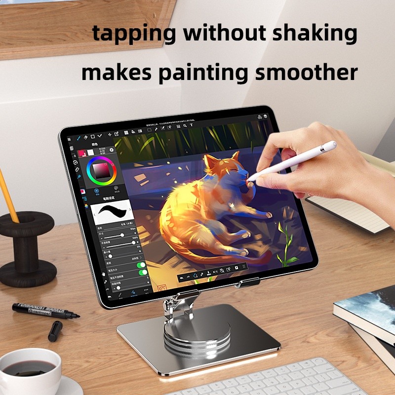 Aluminium Alloy Tablet Phone Stand With 360 Rotating Base-細節圖2