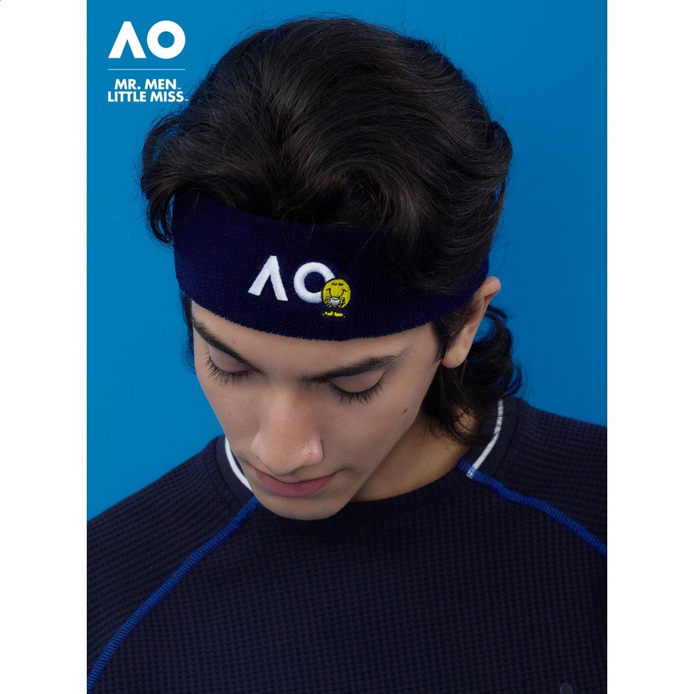AO澳網MMLM聯名系列26年新款網球運動髮帶男女同款吸汗透氣頭帶-細節圖3