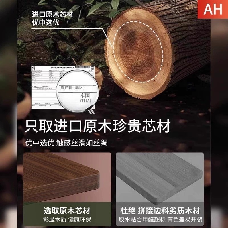 桌面增高架電腦顯示器支架墊高底座臺式墊高架辦公黑胡桃木置物架-細節圖2