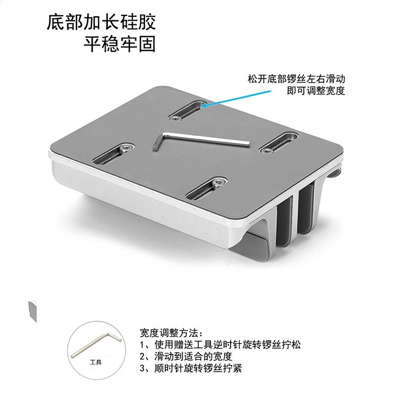 鋁合金筆記本支架立式豎架電腦托架macbook pro桌面收納架子底座-細節圖2