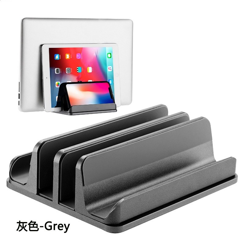 鋁合金筆記本支架立式豎架電腦托架macbook pro桌面收納架子底座-規格圖5