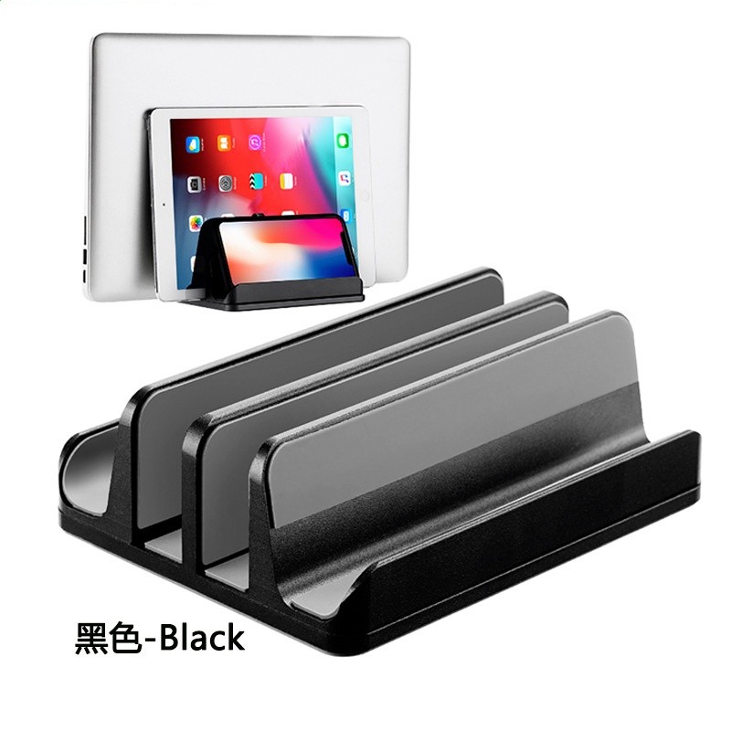 鋁合金筆記本支架立式豎架電腦托架macbook pro桌面收納架子底座-規格圖5