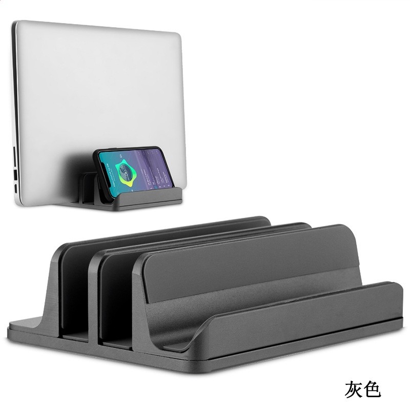 鋁合金筆記本支架立式豎架電腦托架macbook pro桌面收納架子底座-規格圖5