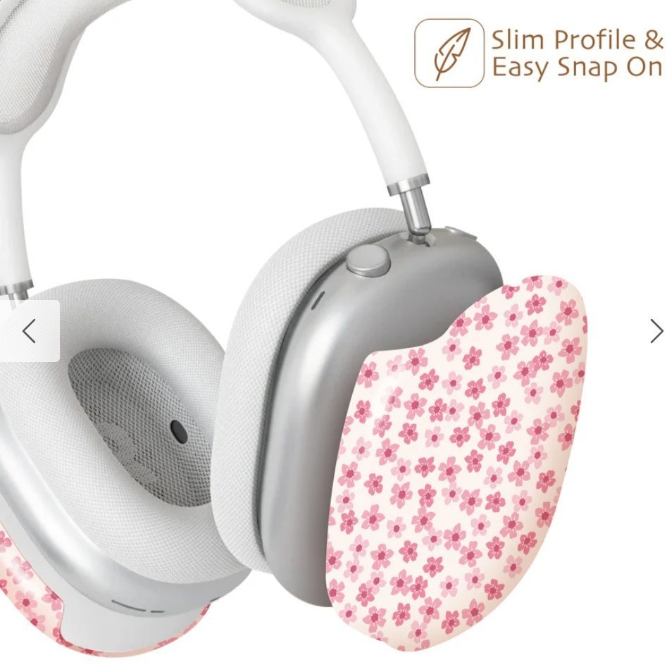 時尚碎花頭戴式耳機殼 適用蘋果AirPods Max /Max 2 光面菲林保護-細節圖3