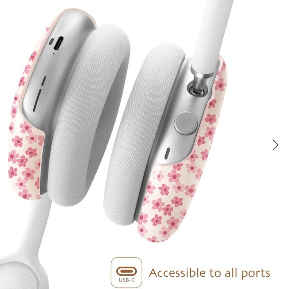 時尚碎花頭戴式耳機殼 適用蘋果AirPods Max /Max 2 光面菲林保護-細節圖5