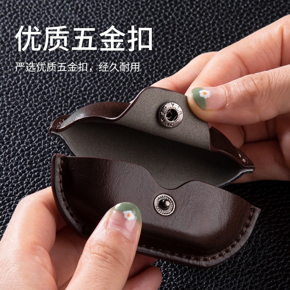 適用索尼Sony WF-1000XM 5/4耳機貼皮保護套防摔商務皮質耳機殼-細節圖2