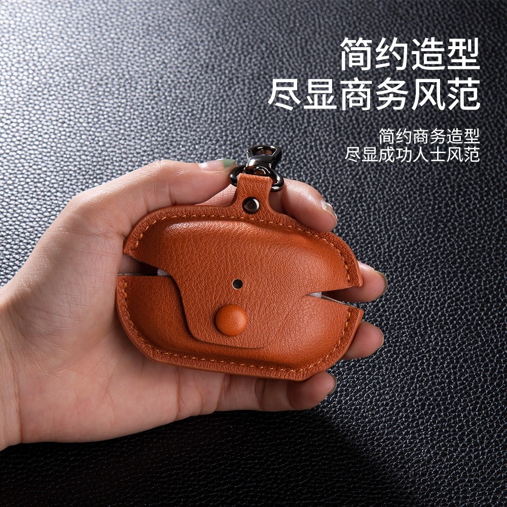 適用索尼Sony WF-1000XM 5/4耳機貼皮保護套防摔商務皮質耳機殼-細節圖4