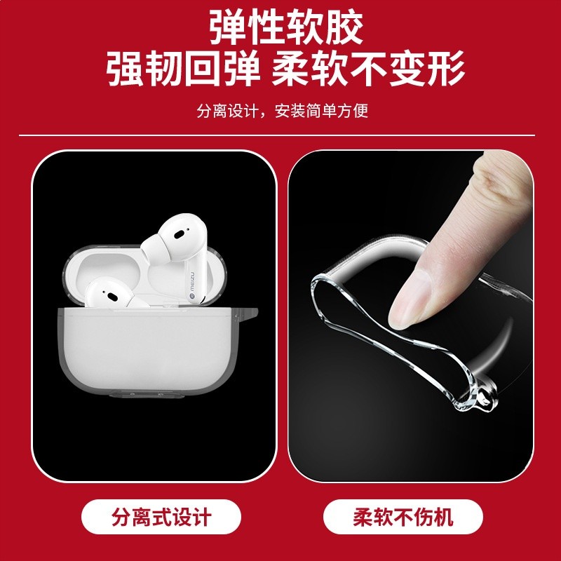 適用OPPO Enco Air靈動版耳機保護套無線藍牙透明全包軟殼防塵盒-細節圖2