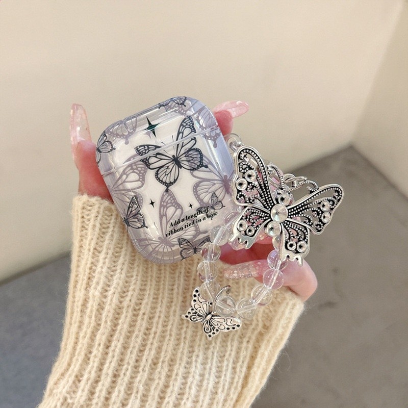 蝴蝶適用AirPods1/2保護套AirPods3代蘋果耳機套無線藍牙耳機殼-細節圖4