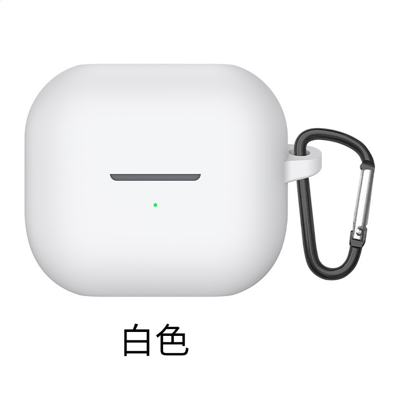 矽膠純色耳機殼【白色】含登山扣
