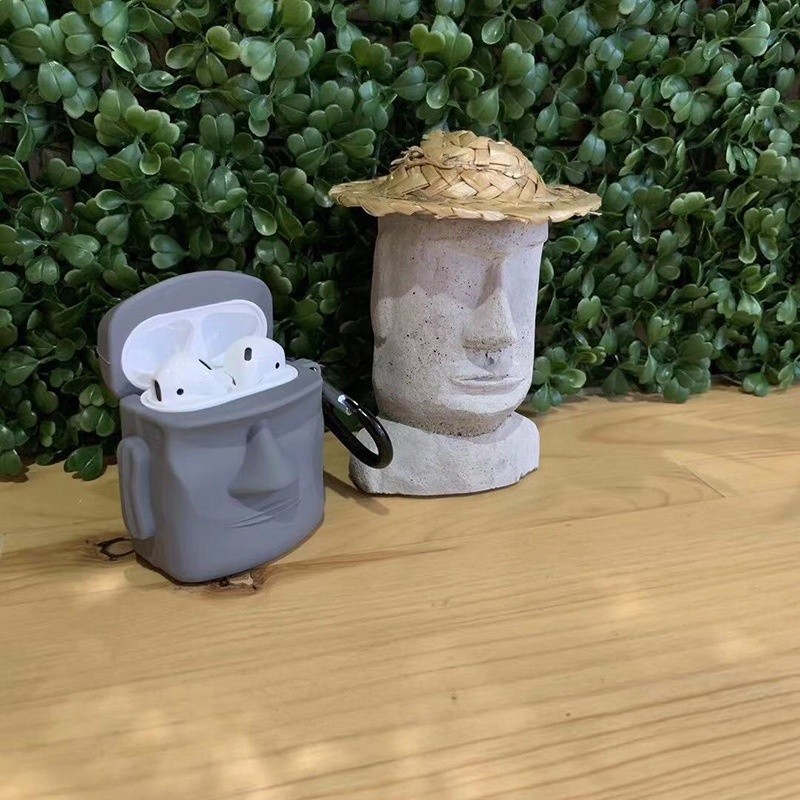 創意石像人艾摩airpodspro2保護套適用蘋果無線藍牙耳機殼2代男女-細節圖3