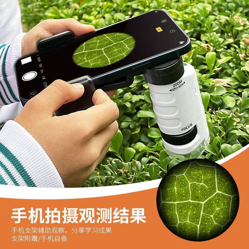 兒童行動式手持顯微鏡玩具光學器材中小學生戶外科學實驗培訓玩具-細節圖3