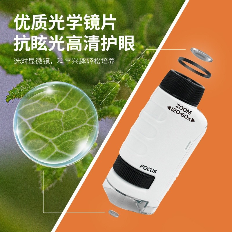 兒童行動式手持顯微鏡玩具光學器材中小學生戶外科學實驗培訓玩具-細節圖4