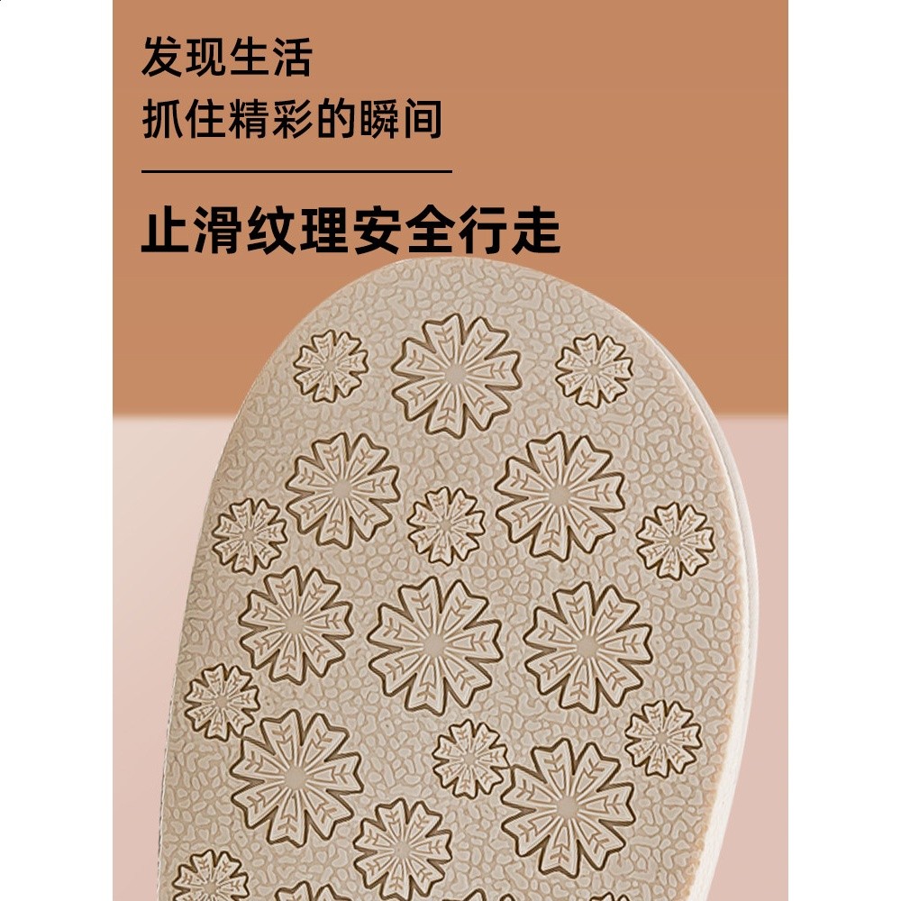 回力女鞋豆豆鞋女冬季加絨2026新款樂福鞋一腳蹬外穿棉鞋毛毛鞋子-細節圖3