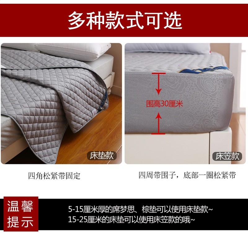床墊軟墊床褥墊褥子鋪床雙人家用保護墊薄款墊褥防滑單人墊被1.5m-細節圖3