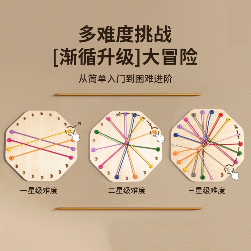 兒童寶寶解繩鍛鍊邏輯思維能力親子互動遊戲益智早教桌遊-細節圖3