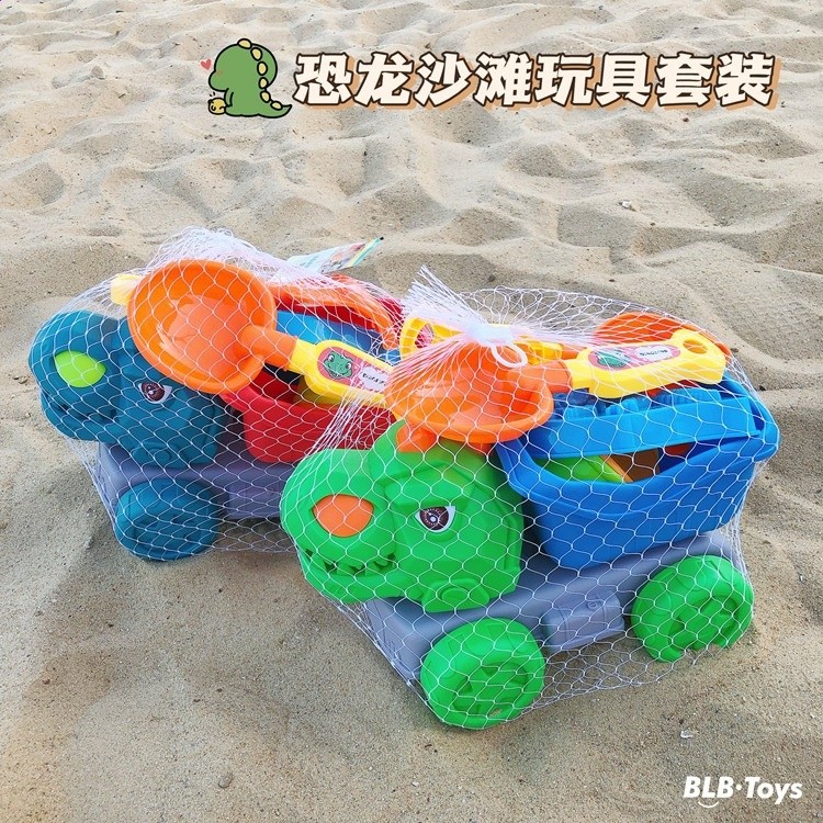 兒童夏季沙灘車玩具戲水玩沙戶外套裝男女寶寶恐龍慣性工程車批發-細節圖5