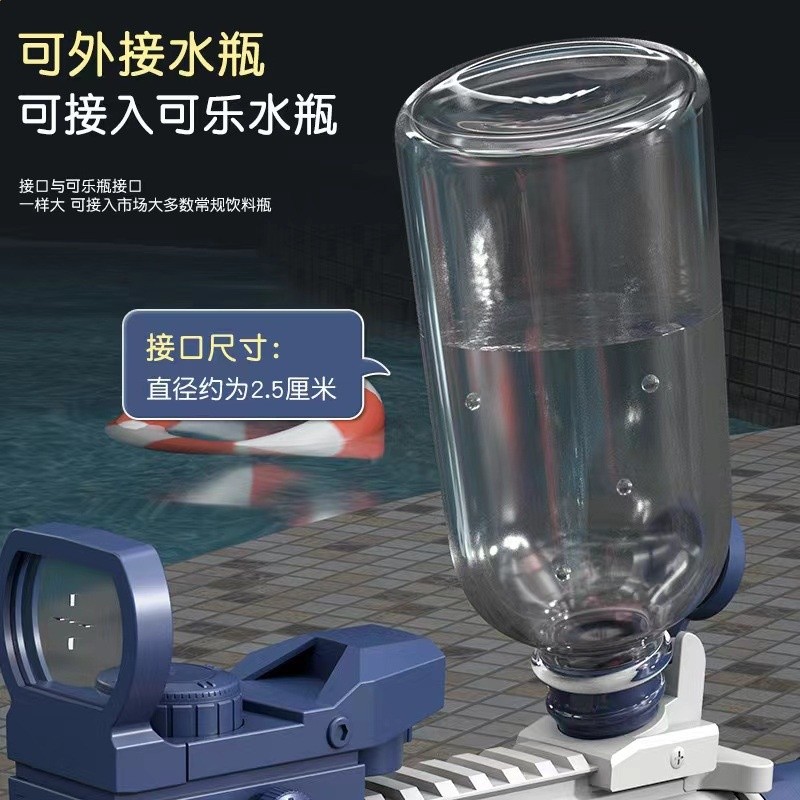 跨境電動M416水槍連發充電噴水呲水大容量男女孩手持戶外夏季玩具-細節圖3