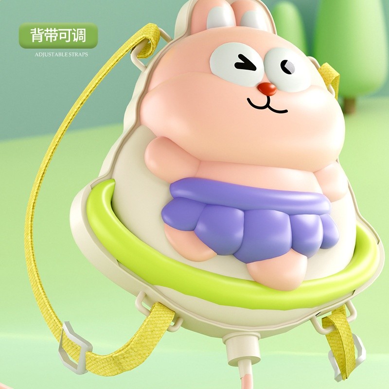 <手自一體>兒童揹包水槍夏季水仗電動呲水戶外海邊抽拉式戲水玩具-細節圖3