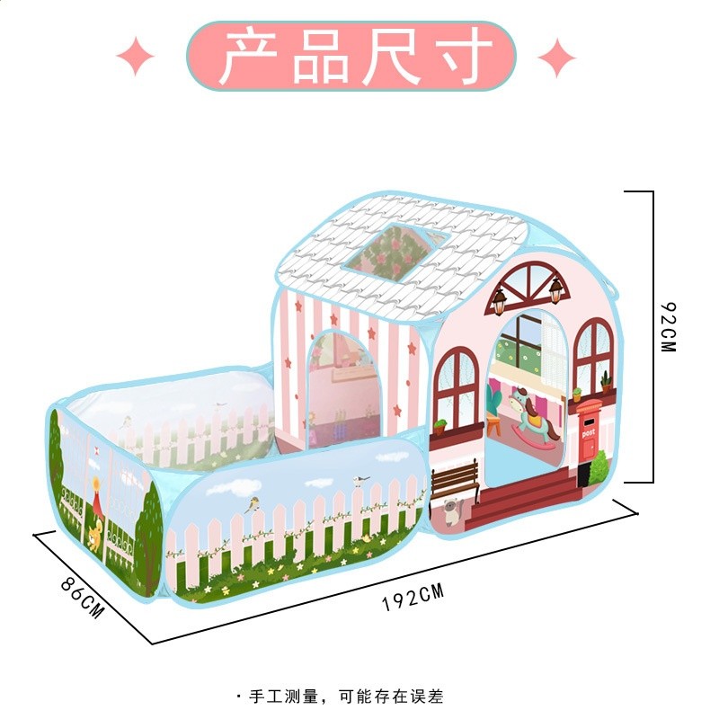 跨境熱銷兒童戶外玩具互動遊戲屋別墅免搭建速開室內帳篷過家家-細節圖5