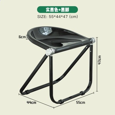 簡約餐椅家用透明中古傢俱摺疊凳ins chair亞克力凳子塑膠水晶椅-規格圖5