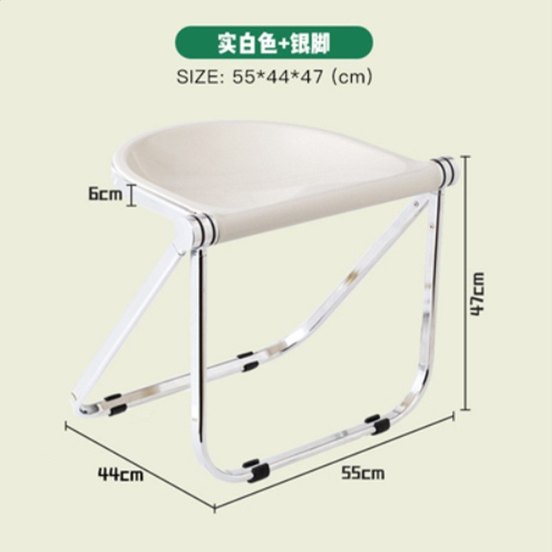 簡約餐椅家用透明中古傢俱摺疊凳ins chair亞克力凳子塑膠水晶椅-規格圖5