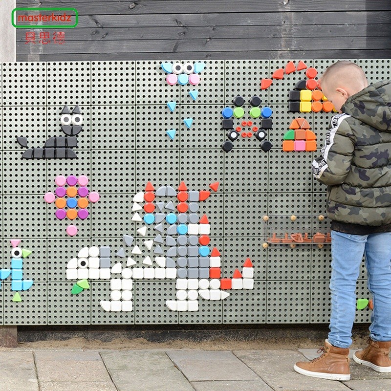 貝思德廠家戶外stem活動牆幼兒園/遊樂場所/牆面建構玩具STEM拼裝-細節圖2