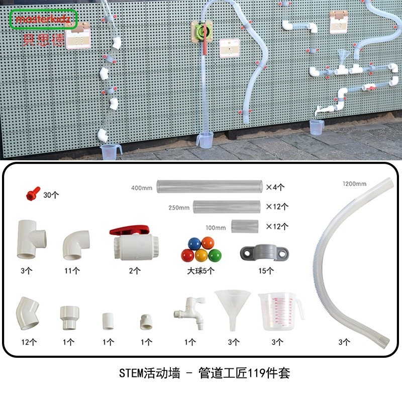 STEM活動牆 - 管道工匠119件套
