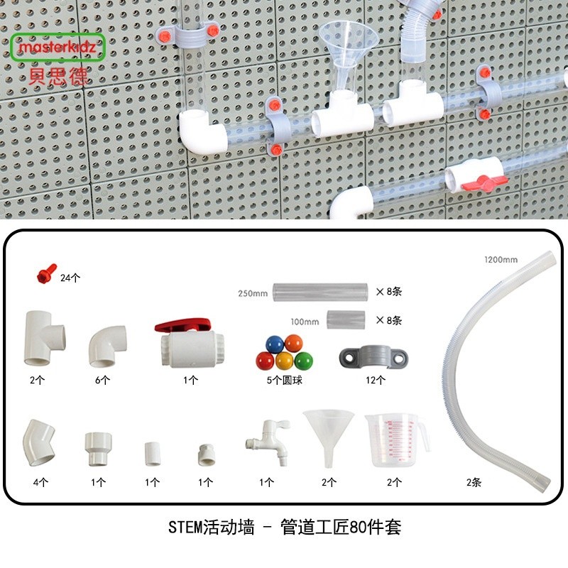 STEM活動牆 - 管道工匠80件套