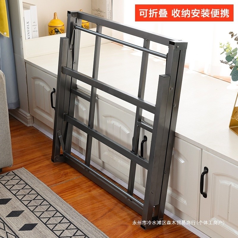 烤火桌子新款家用正方形不鏽鋼多功能取暖桌可摺疊烤火架簡易餐桌-細節圖4