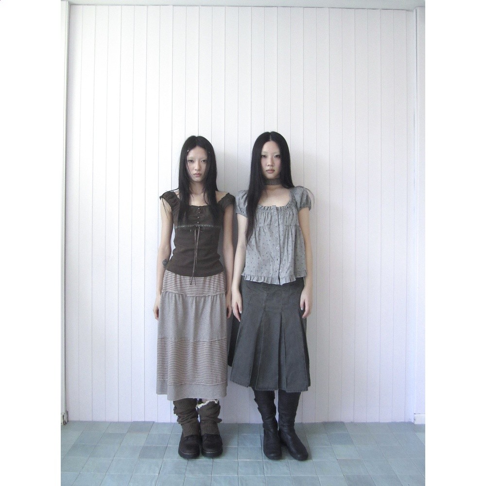 ang:project 夏季輕亞y2k鏤空蝴蝶結綁帶修身顯瘦短袖T恤上衣女-細節圖3