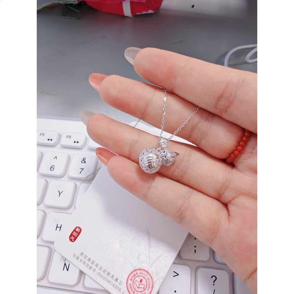 通體S925銀黃金色項鍊女時尚簡約百搭輕奢小眾設計感不掉色ins風-細節圖4