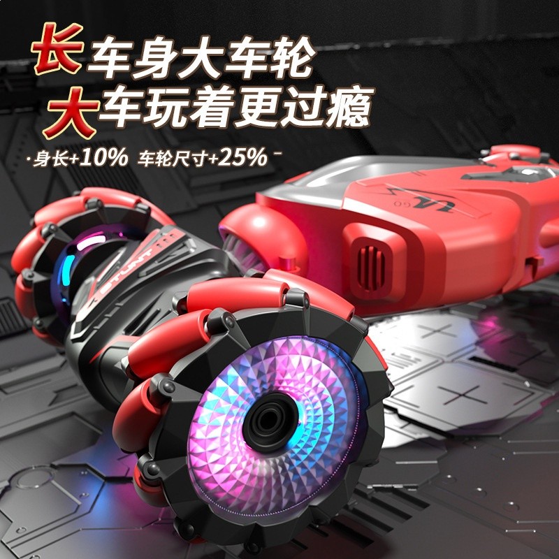 一件代發手勢感應扭變車2.4G遙控越野車燈光雙面漂移特技兒童玩具-細節圖4