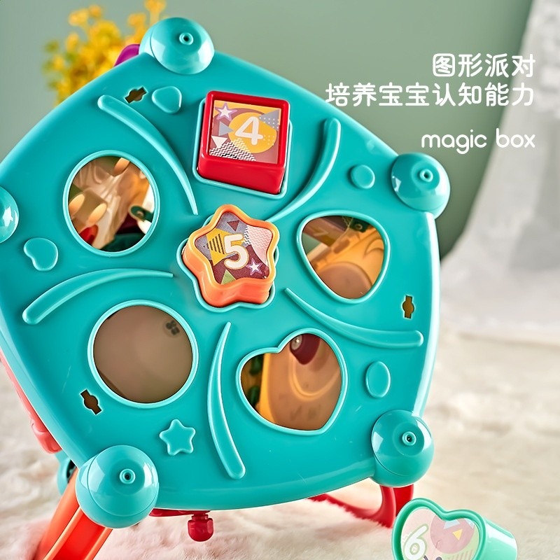嬰兒玩具手拍鼓0一1歲益智早教2幼兒童拍鼓寶寶6個月7七六面體8八-細節圖4