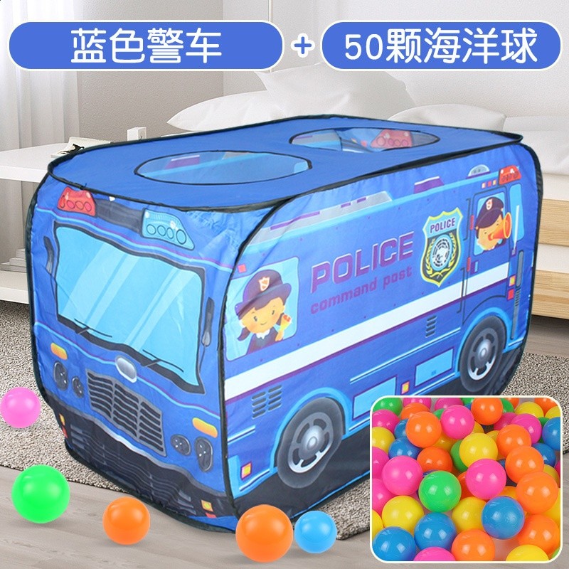 抖音同款兒童戶外摺疊汽車帳篷遊戲屋海洋球池過家家消防警車玩具-規格圖5
