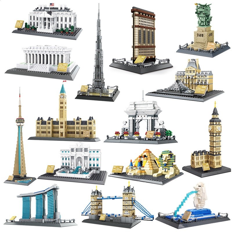 萬格世界建築模型拼裝DIY積木益智玩具城市街景禮物美國白宮包郵-細節圖5
