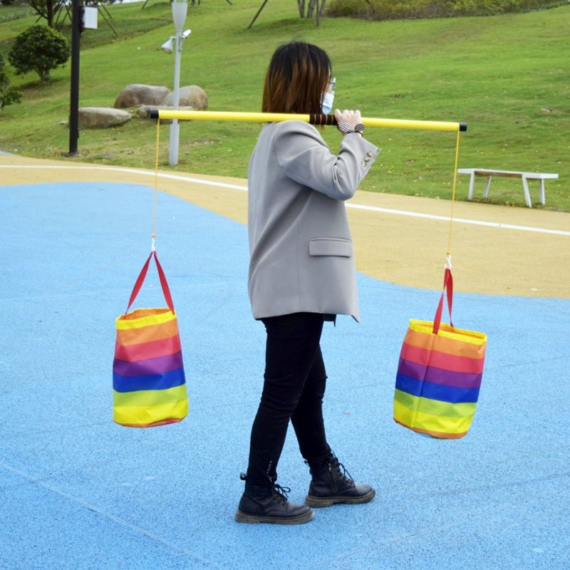 幼兒園趣味活動兒童扁擔擔東西道具感統戶外器材-細節圖2