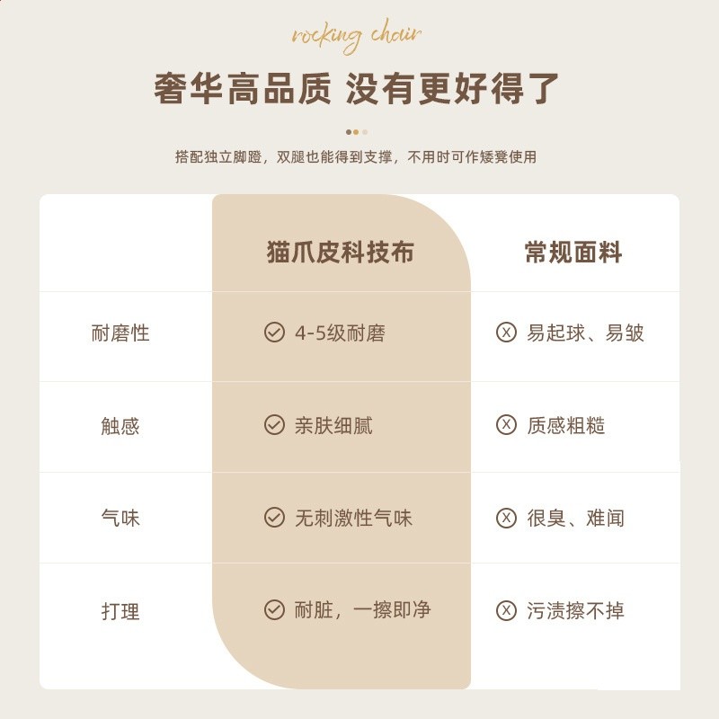 懶人沙發躺椅搖搖椅成人客廳陽臺家用休閒椅臥室可躺可睡瑤瑤椅子-細節圖4