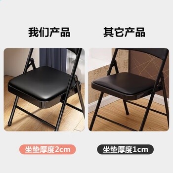 摺疊椅凳子電腦椅子辦公靠背用餐椅學習椅家用便攜會議培訓麻將椅-細節圖3