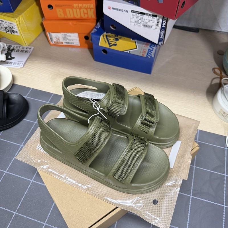 優魔術貼涼鞋綠色