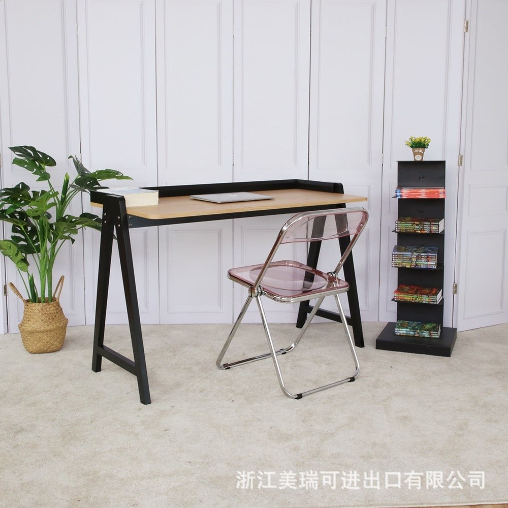 北歐設計師透明摺疊椅家用靠背餐椅網紅現代簡約金屬亞克力幽靈椅-細節圖2