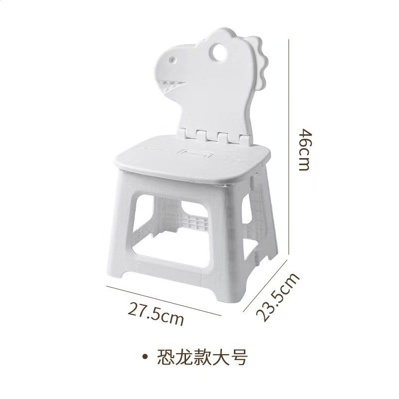 兔子兒童摺疊靠背椅加厚便攜家用椅戶外創意凳卡通靠背椅塑膠摺疊-規格圖5