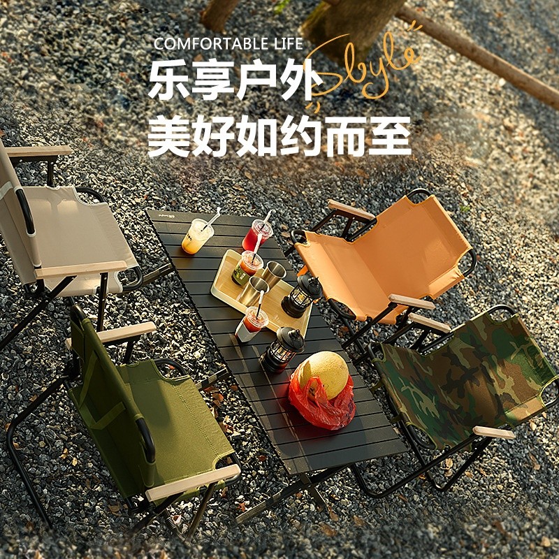 加厚鋼管戶外摺疊椅彈簧椅便捷式露營庭院休閒椅子營地克米特椅子-細節圖4