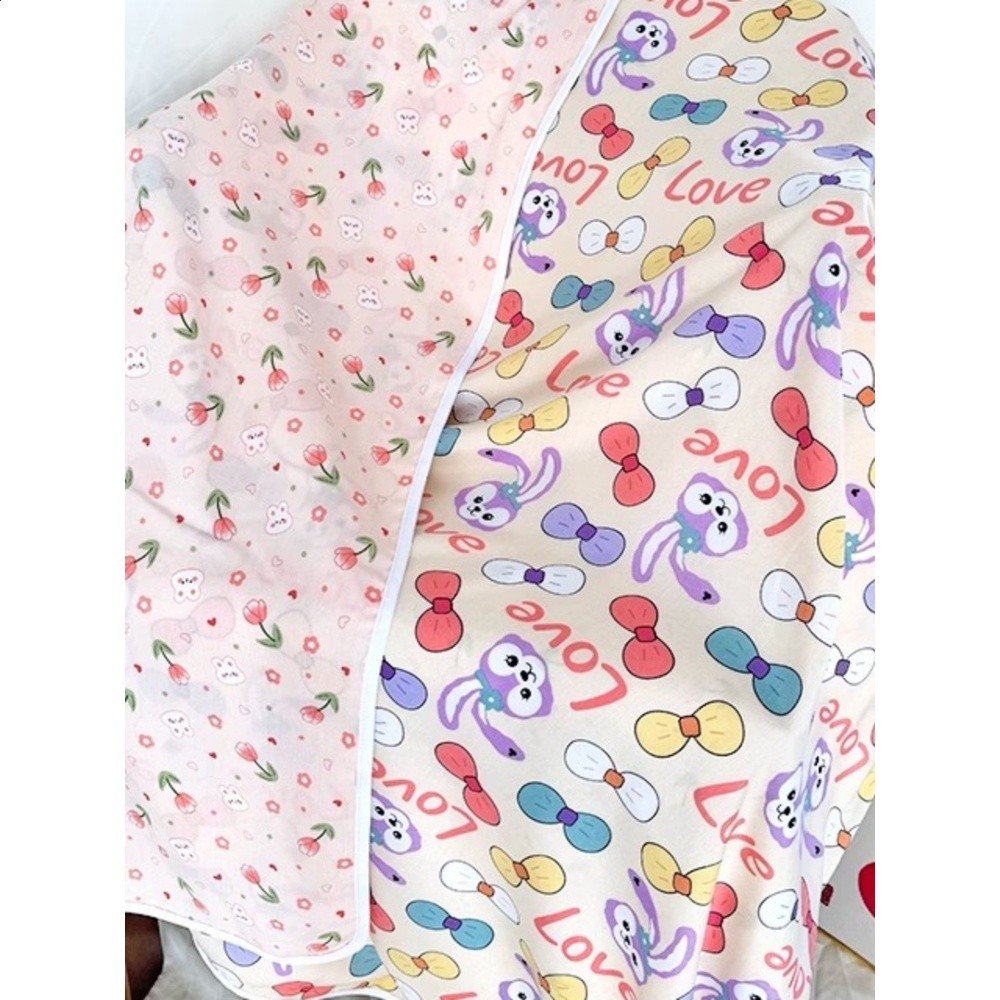 棉綢夏涼被兒童夏季薄款人造棉寶寶蓋毯幼兒園午睡毯嬰兒雙層被單-細節圖2