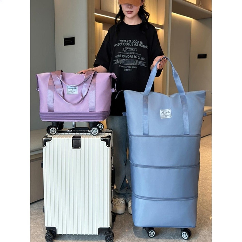 萬向輪旅行包廉航神器登機包運動旅遊包行李袋帶滑輪收納袋大容量-細節圖3