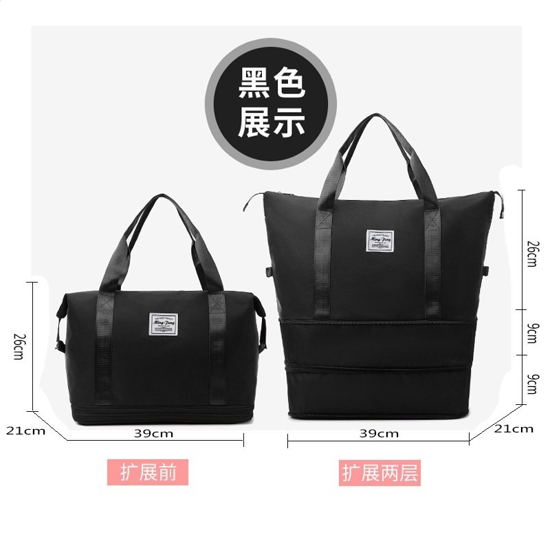 黑色無輪款 可擴充套件兩層 可套拉桿