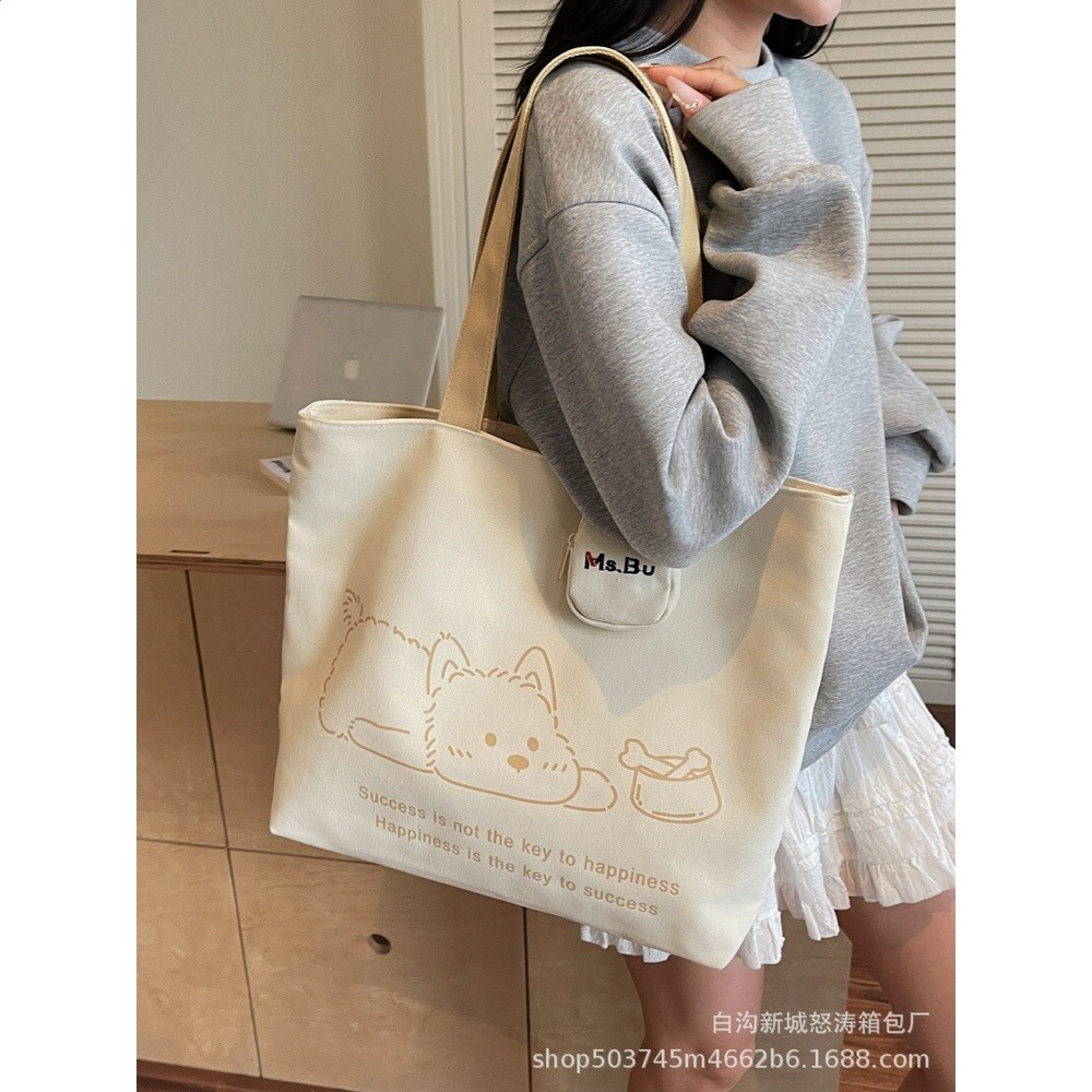 可愛帆布袋手提包上班外出小拎包女便當袋廠家現貨帆布包印logo-細節圖2