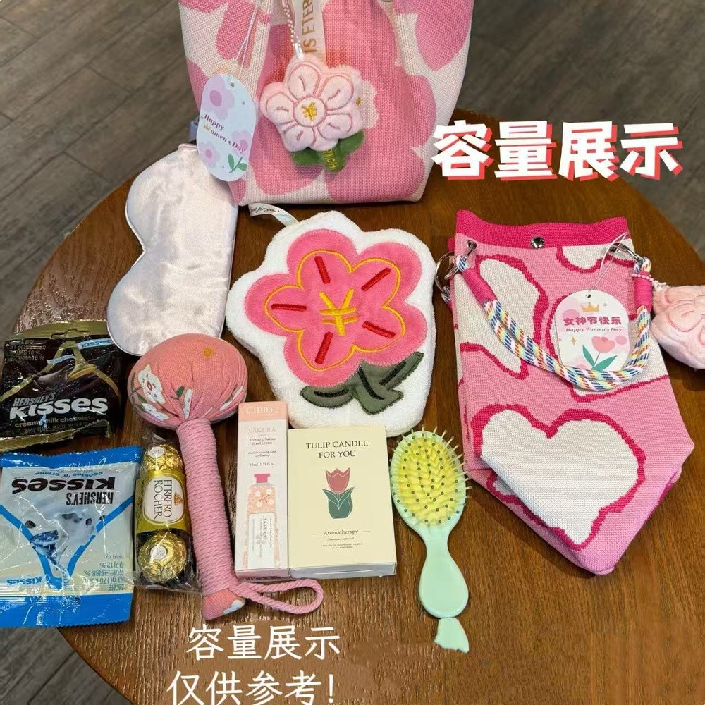 新款韓版小眾可愛百搭針織水桶包出門逛街隨身便攜手拎包手提包女-細節圖4