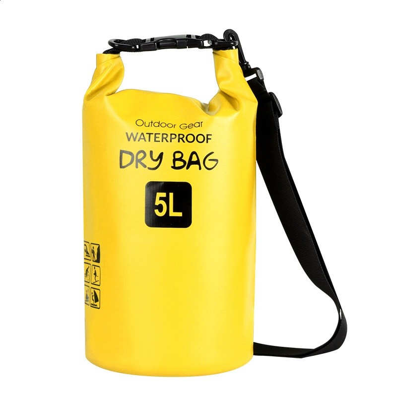 現貨PVC防水桶包 戶外游泳潛水登山露營防水袋5L10L20L30L防水包-規格圖5