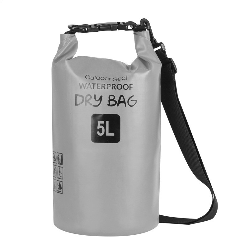 現貨PVC防水桶包 戶外游泳潛水登山露營防水袋5L10L20L30L防水包-規格圖5